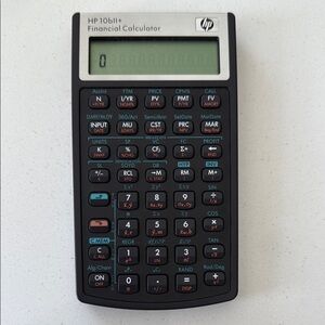 HP 10bII+ Black Financial Calculator
